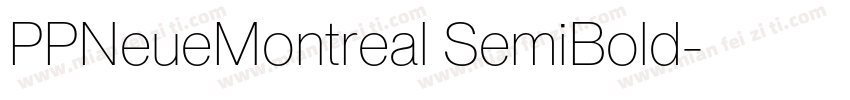 PPNeueMontreal SemiBold字体转换